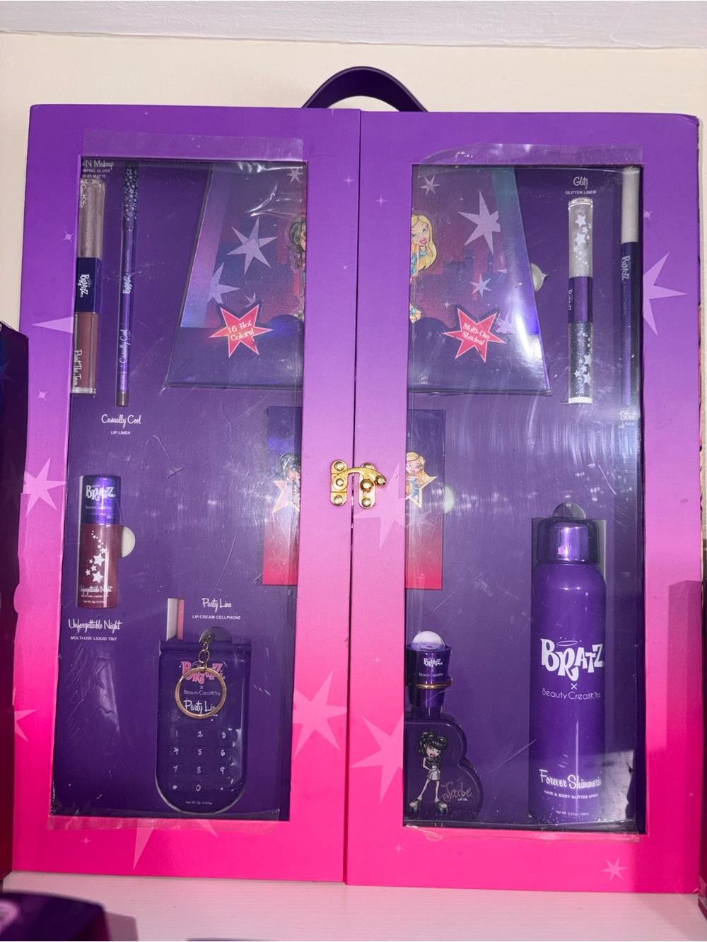 Beauty Creations Bratz Purple Pink Makeup & Fragrance Gift Set